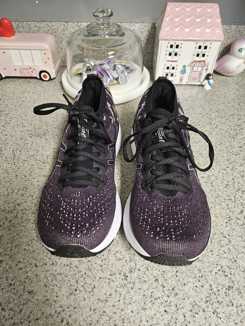 ASICS Women's Purple Knit Running Shoes